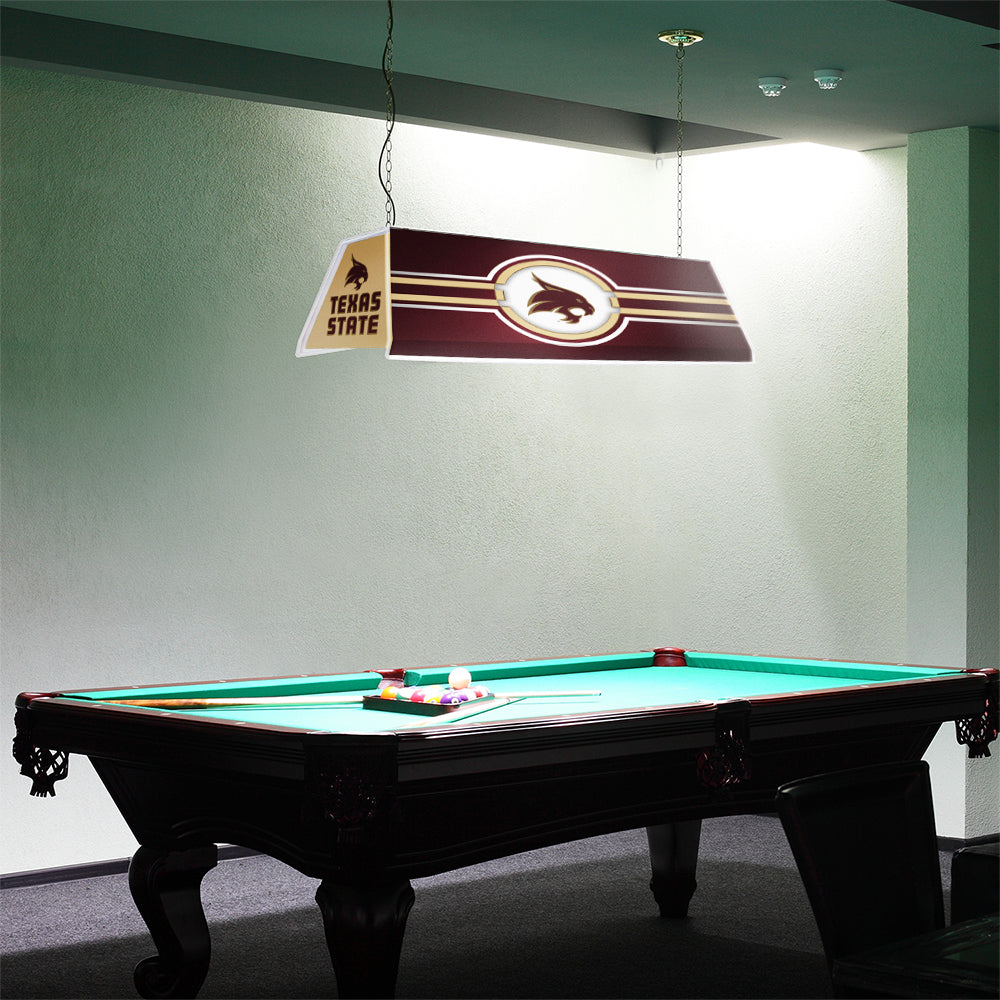 Texas State Bobcats Edge Glow Pool Table Light Room View