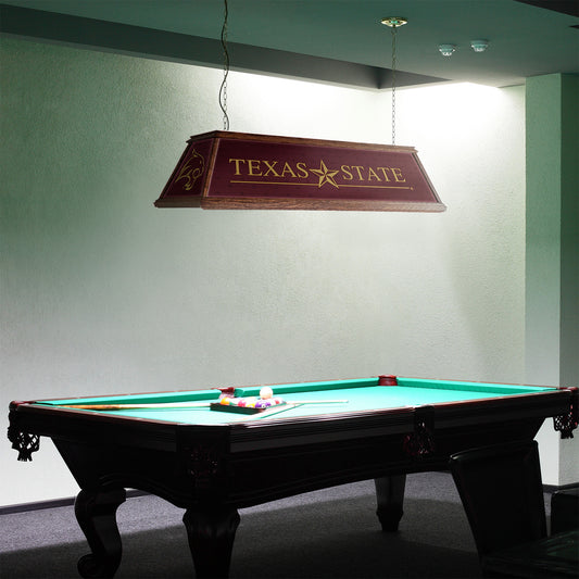 Texas State Bobcats Premium Pool Table Light Room View