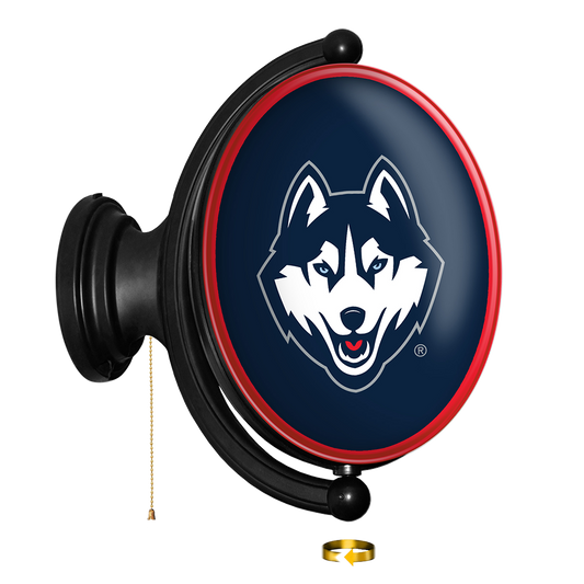 Connecticut Huskies Oval Rotating Wall Sign