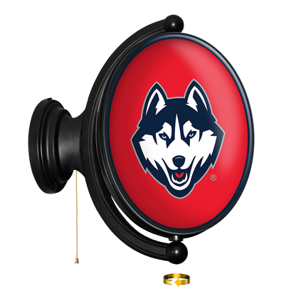 Connecticut Huskies Oval Rotating Wall Sign