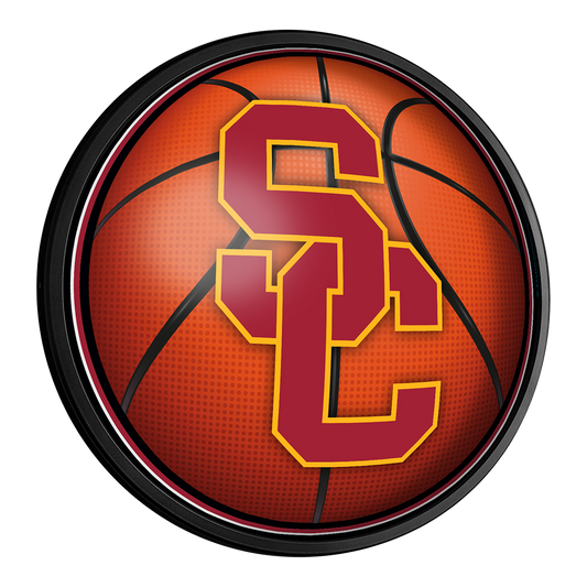 USC Trojans Basketball Slimline Round Lighted Wall Sign