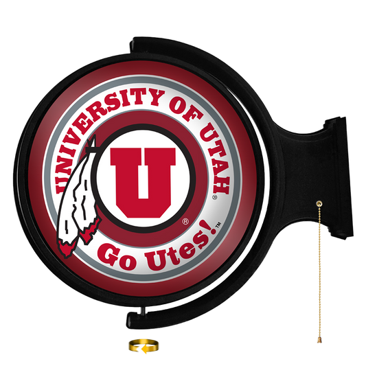Utah Utes Round Rotating Wall Sign
