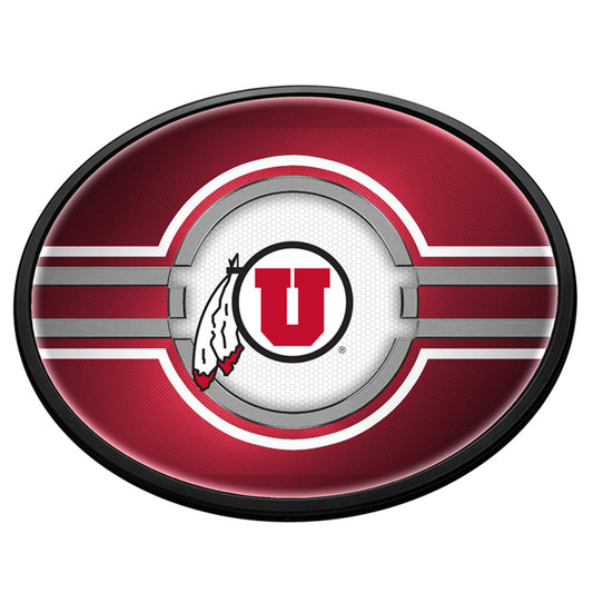 Utah Utes Slimline Oval Lighted Wall Sign