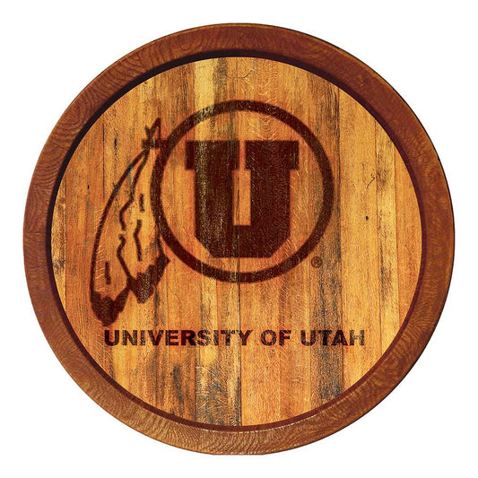 Utah Utes Branded Barrel Top Sign