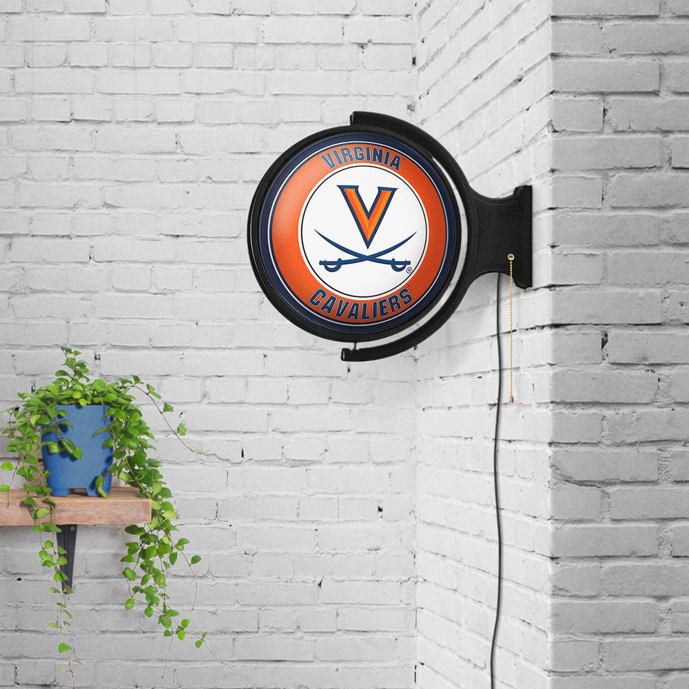 Virginia Cavaliers Round Rotating Wall Sign Room View