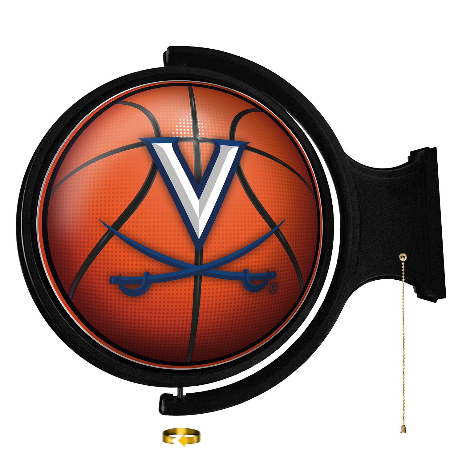 Virginia Cavaliers Round Basketball Rotating Wall Sign