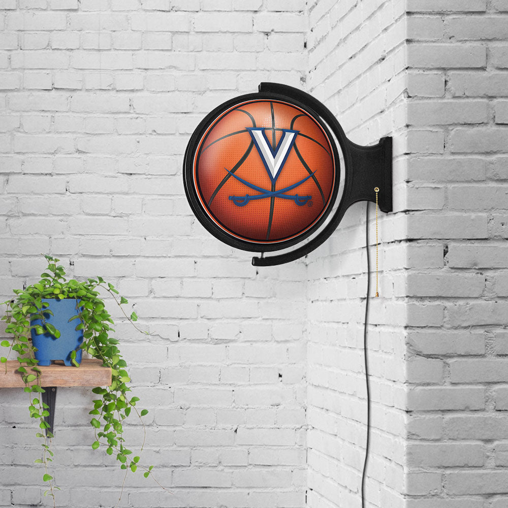 Virginia Cavaliers Round Basketball Rotating Wall Sign Room View