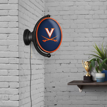 Virginia Cavaliers Oval Rotating Wall Sign Room View