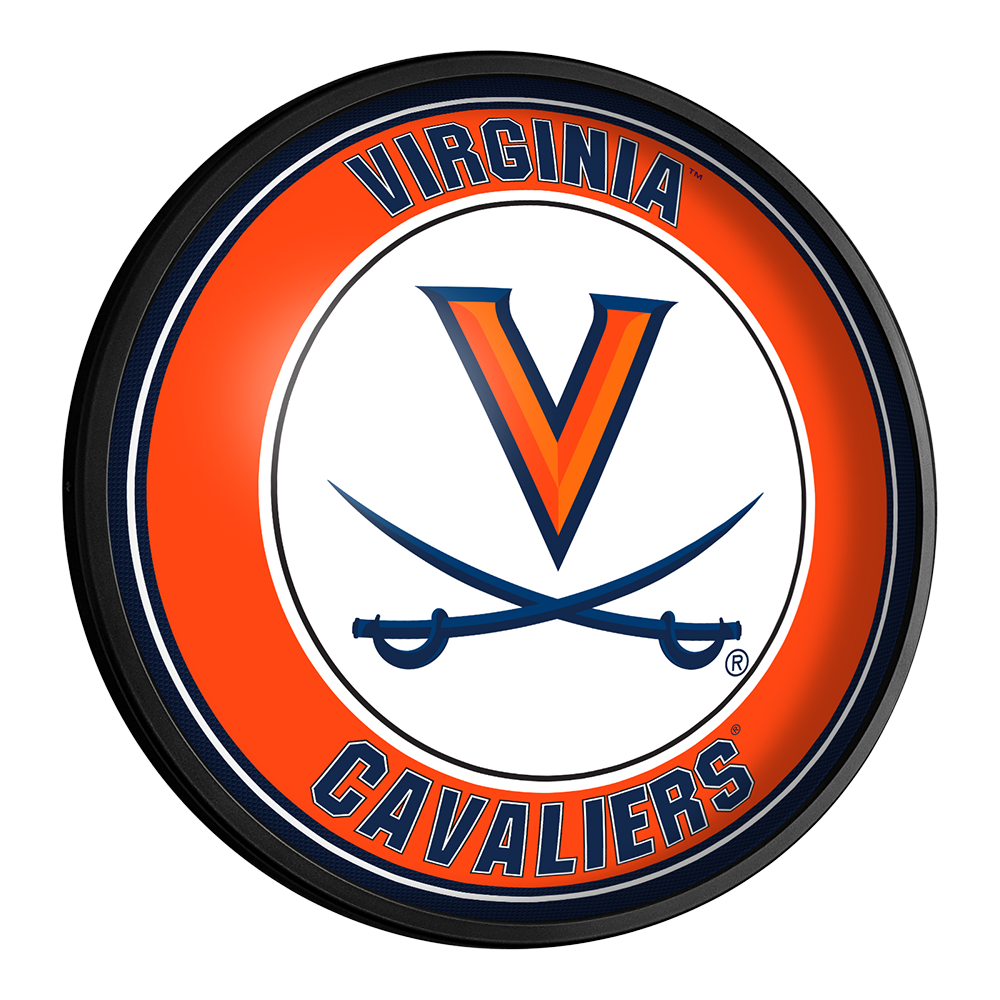 Virginia Cavaliers Slimline Round Lighted Wall Sign