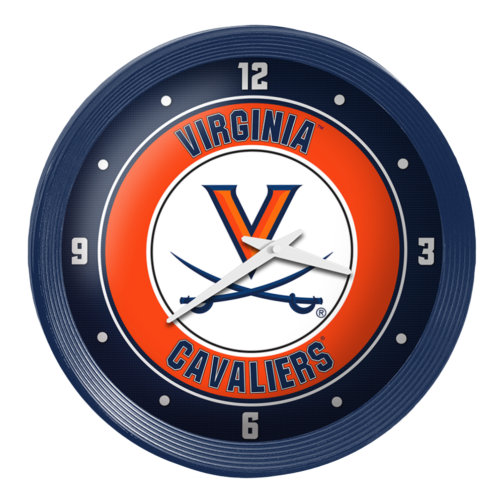 Virginia Cavaliers Ribbed Wall Clock