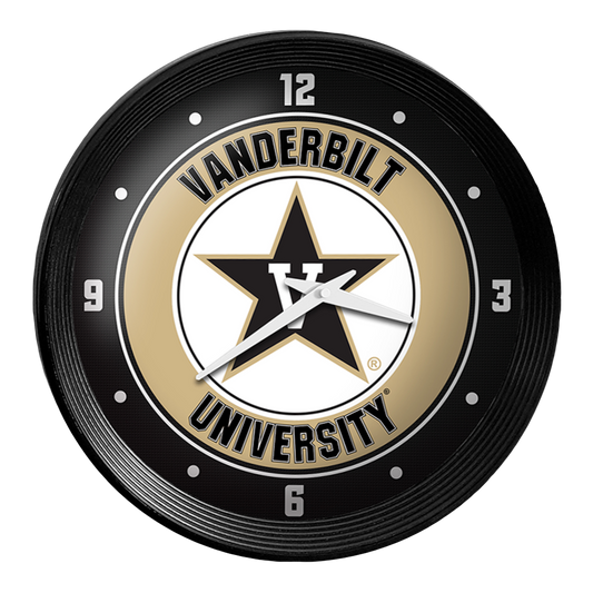 Vanderbilt Commodores Ribbed Wall Clock