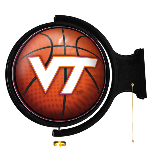 Virginia Tech Hokies Round Basketball Rotating Wall Sign