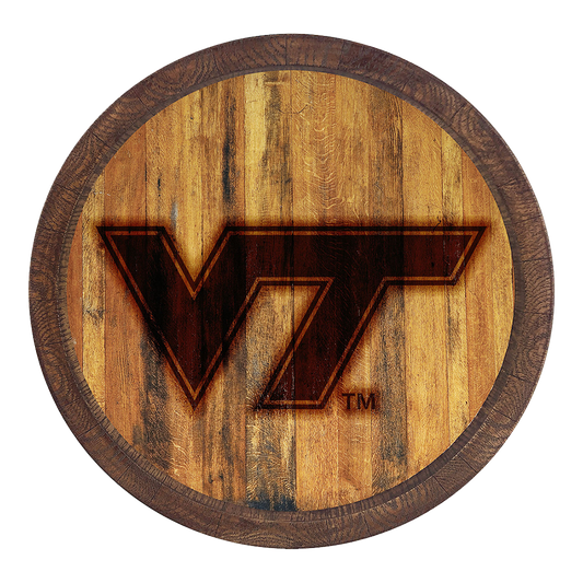 Virginia Tech Hokies Branded Barrel Top Sign