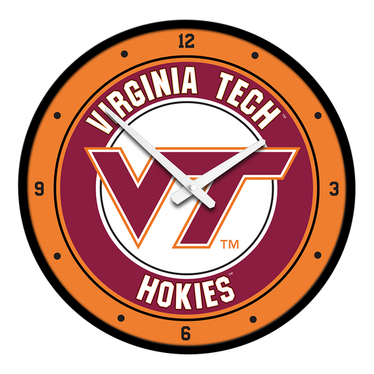 Virginia Tech Hokies Round Wall Clock