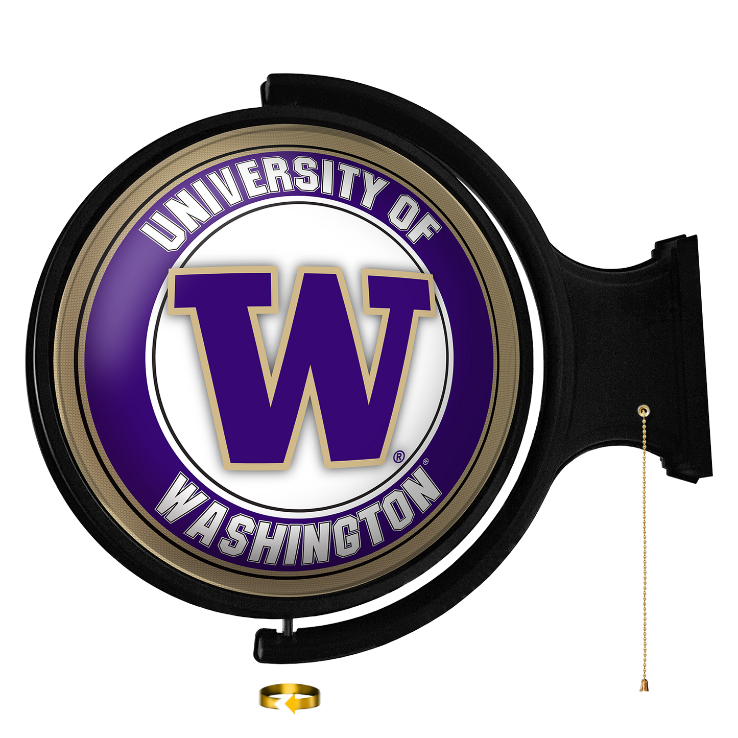 Washington Huskies Round Rotating Wall Sign