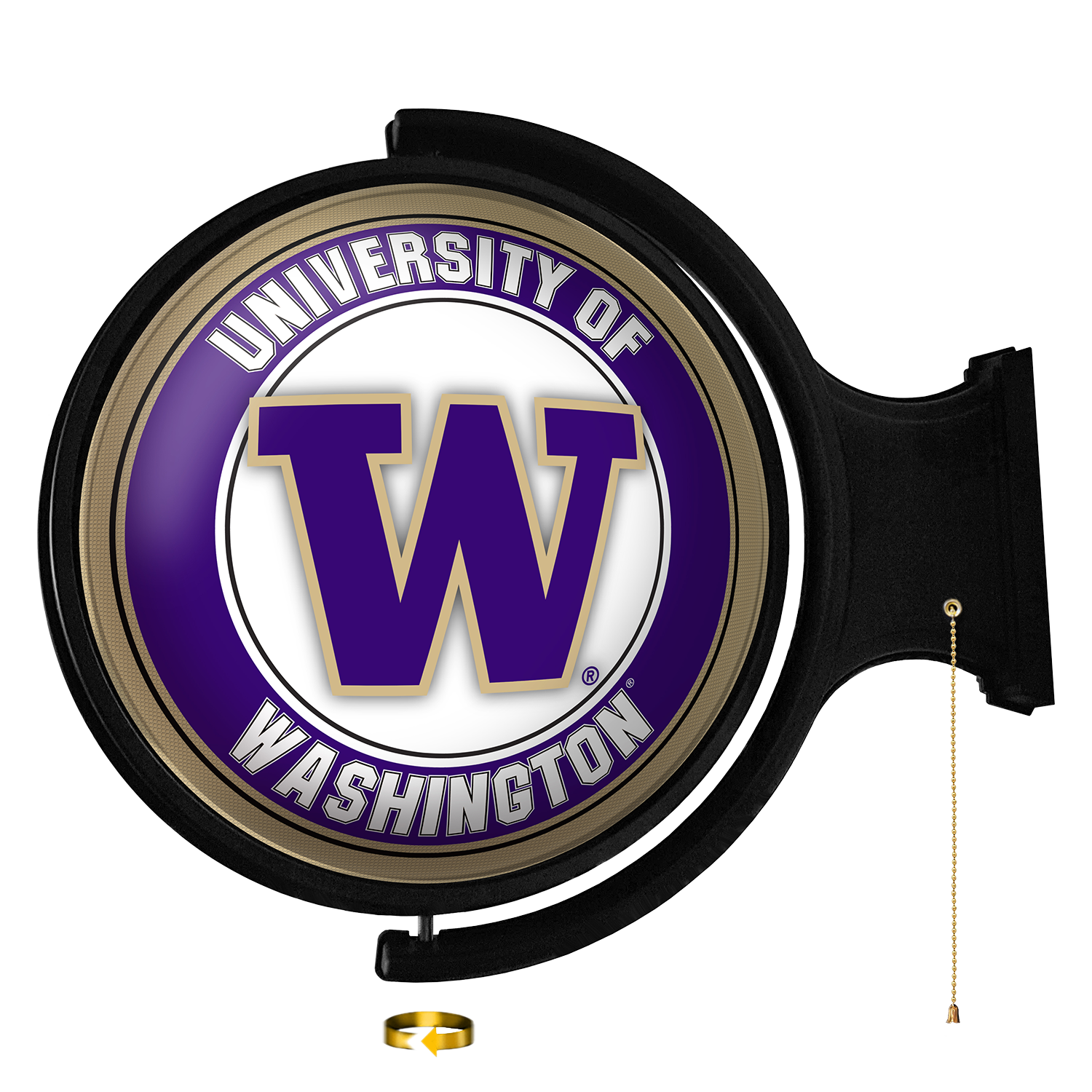 Washington Huskies Round Rotating Wall Sign