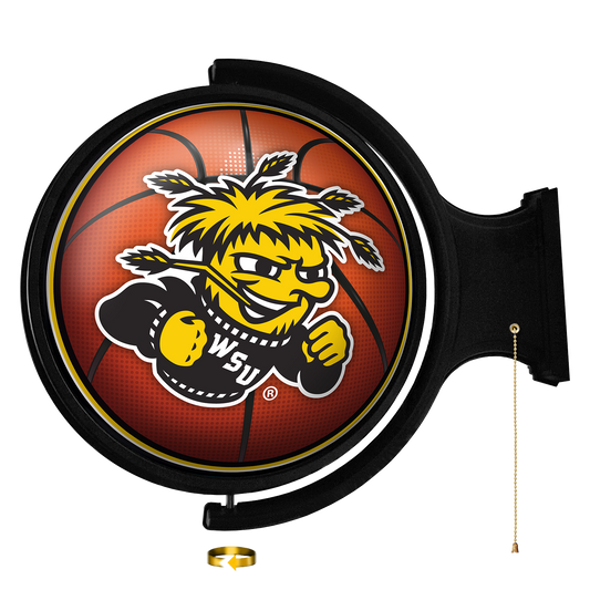 Wichita State Shockers Round Basketball Rotating Wall Sign