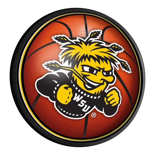 Wichita State Shockers Basketball Slimline Round Lighted Wall Sign