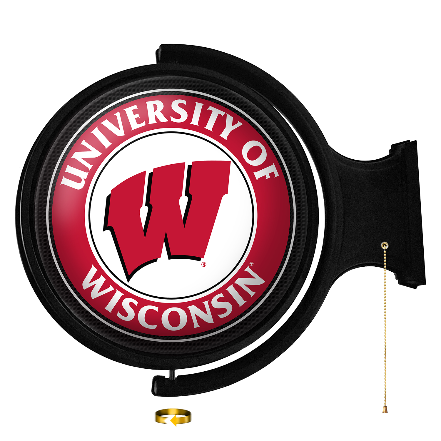 Wisconsin Badgers Round Rotating Wall Sign