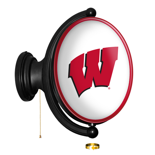 Wisconsin Badgers Oval Rotating Wall Sign