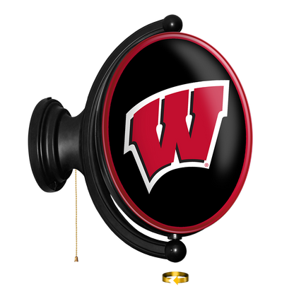 Wisconsin Badgers Oval Rotating Wall Sign