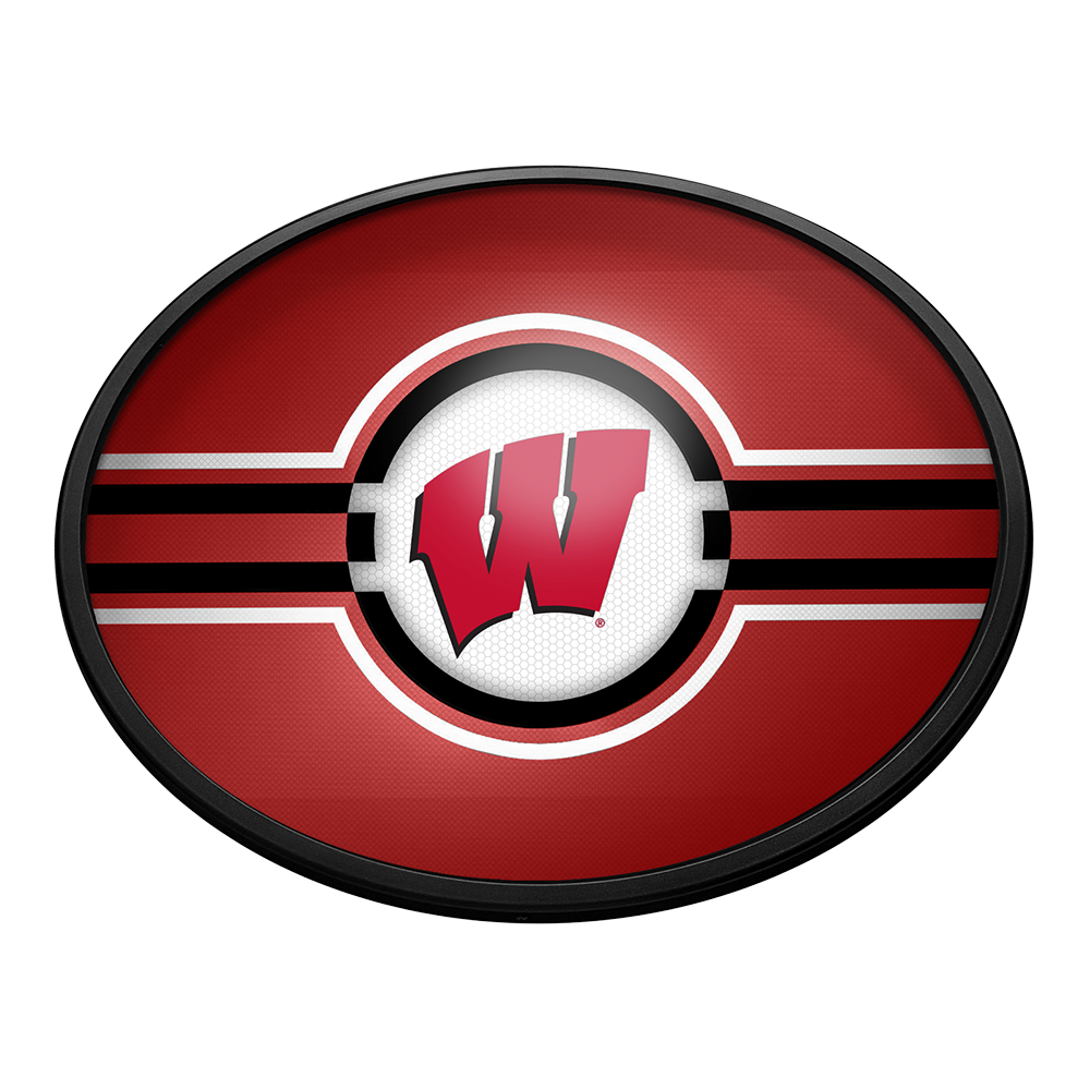 Wisconsin Badgers Slimline Oval Lighted Wall Sign