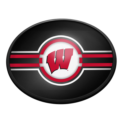 Wisconsin Badgers Slimline Oval Lighted Wall Sign