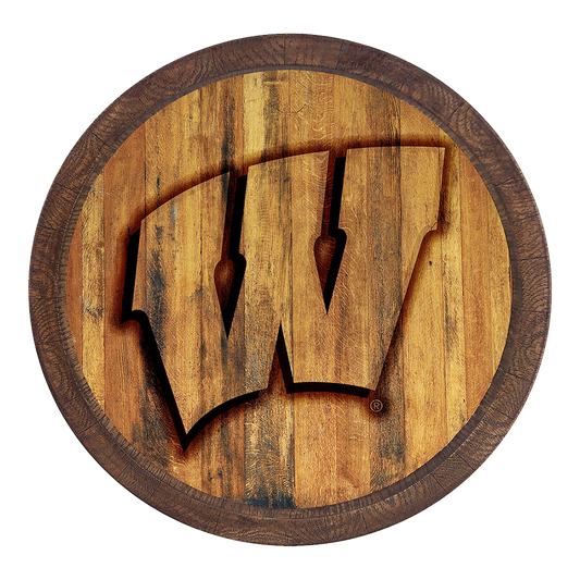 Wisconsin Badgers Branded Barrel Top Sign