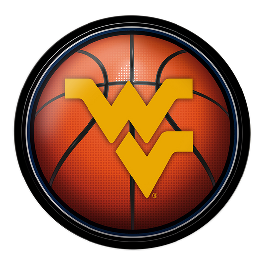 West Virginia Mountaineers Basketball Modern Disc Wall Sign