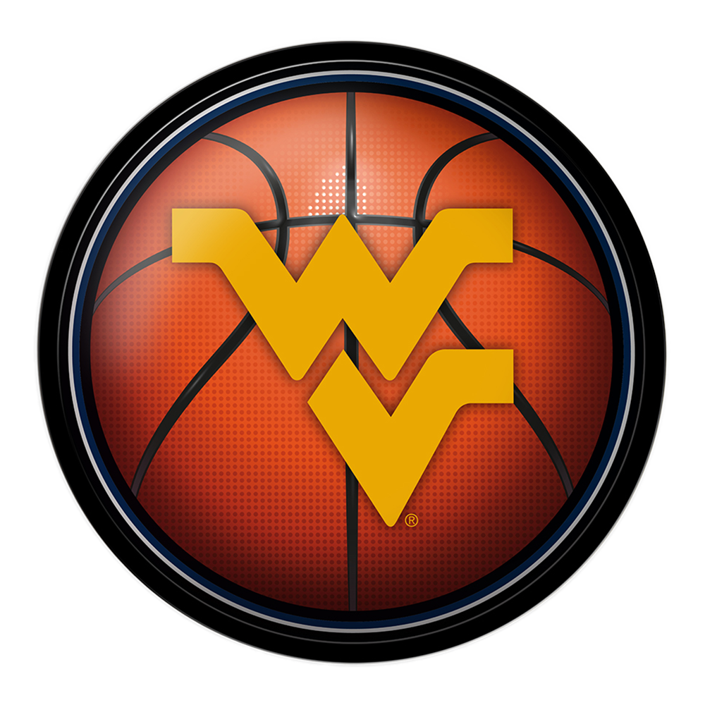 West Virginia Mountaineers Basketball Modern Disc Wall Sign