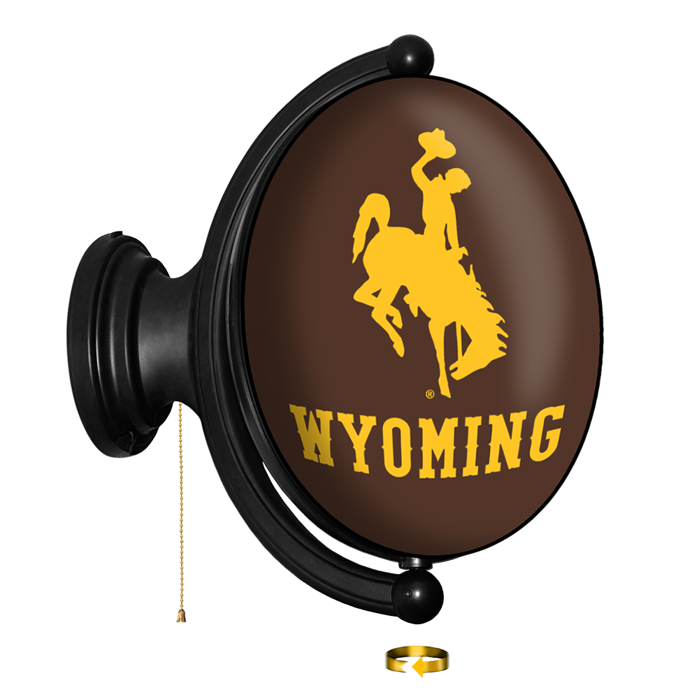 Wyoming Cowboys Oval Rotating Wall Sign