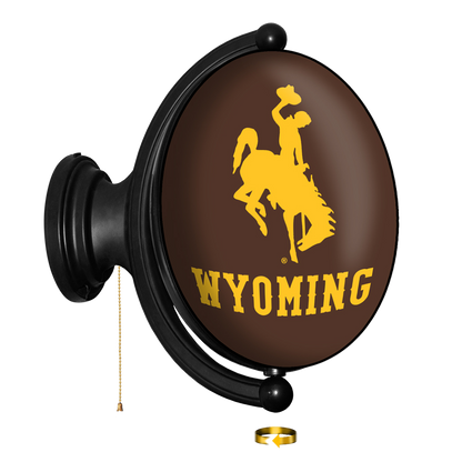 Wyoming Cowboys Oval Rotating Wall Sign