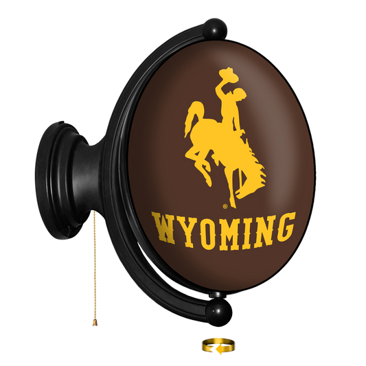 Wyoming Cowboys Oval Rotating Wall Sign