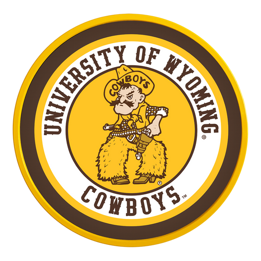 Wyoming Cowboys Modern Disc Wall Sign