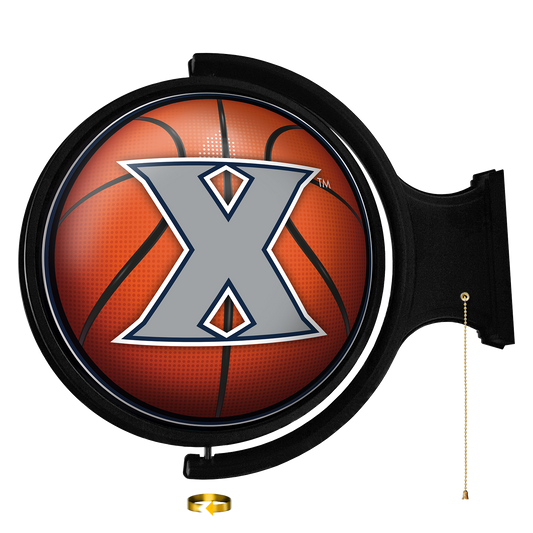 Xavier Musketeers Round Basketball Rotating Wall Sign