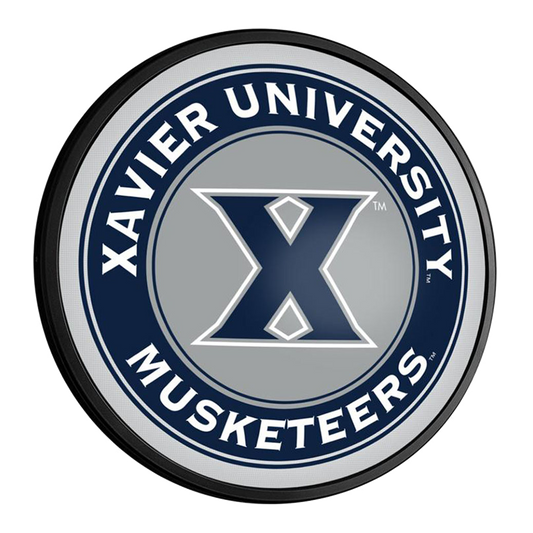 Xavier Musketeers Slimline Round Lighted Wall Sign