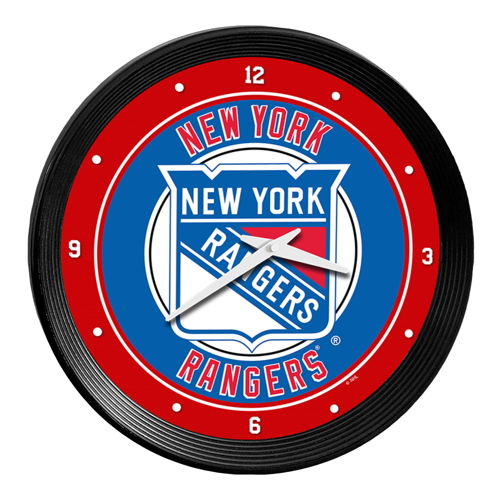New York Rangers Ribbed Wall Clock