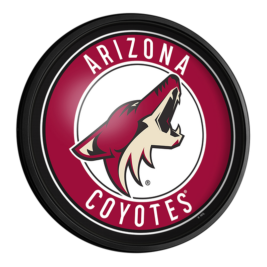 Arizona Coyotes Slimline Round Lighted Wall Sign