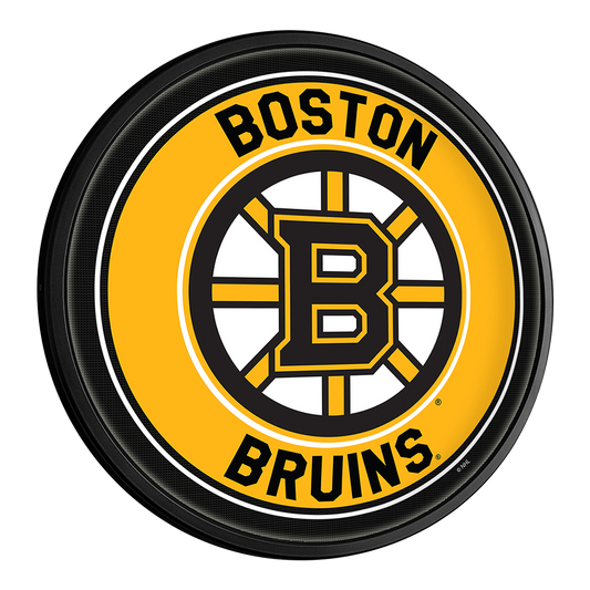 Boston Bruins Slimline Round Lighted Wall Sign