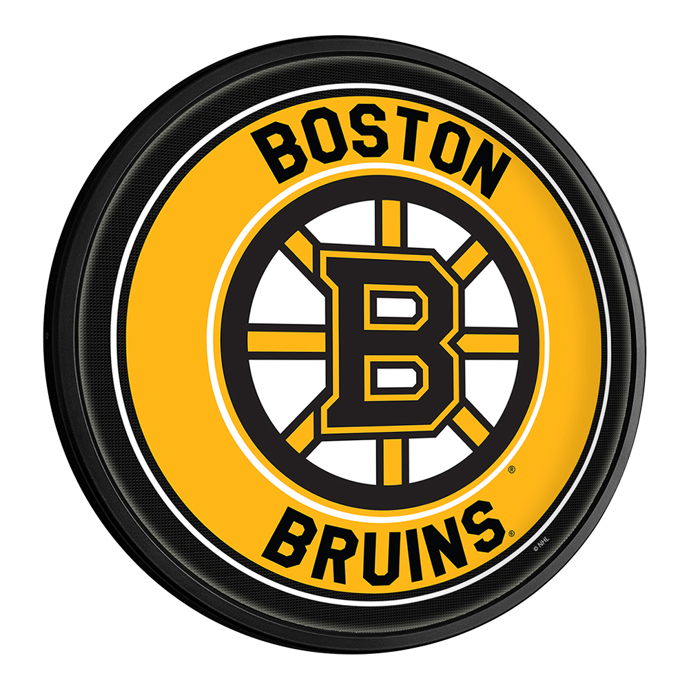 Boston Bruins Slimline Round Lighted Wall Sign