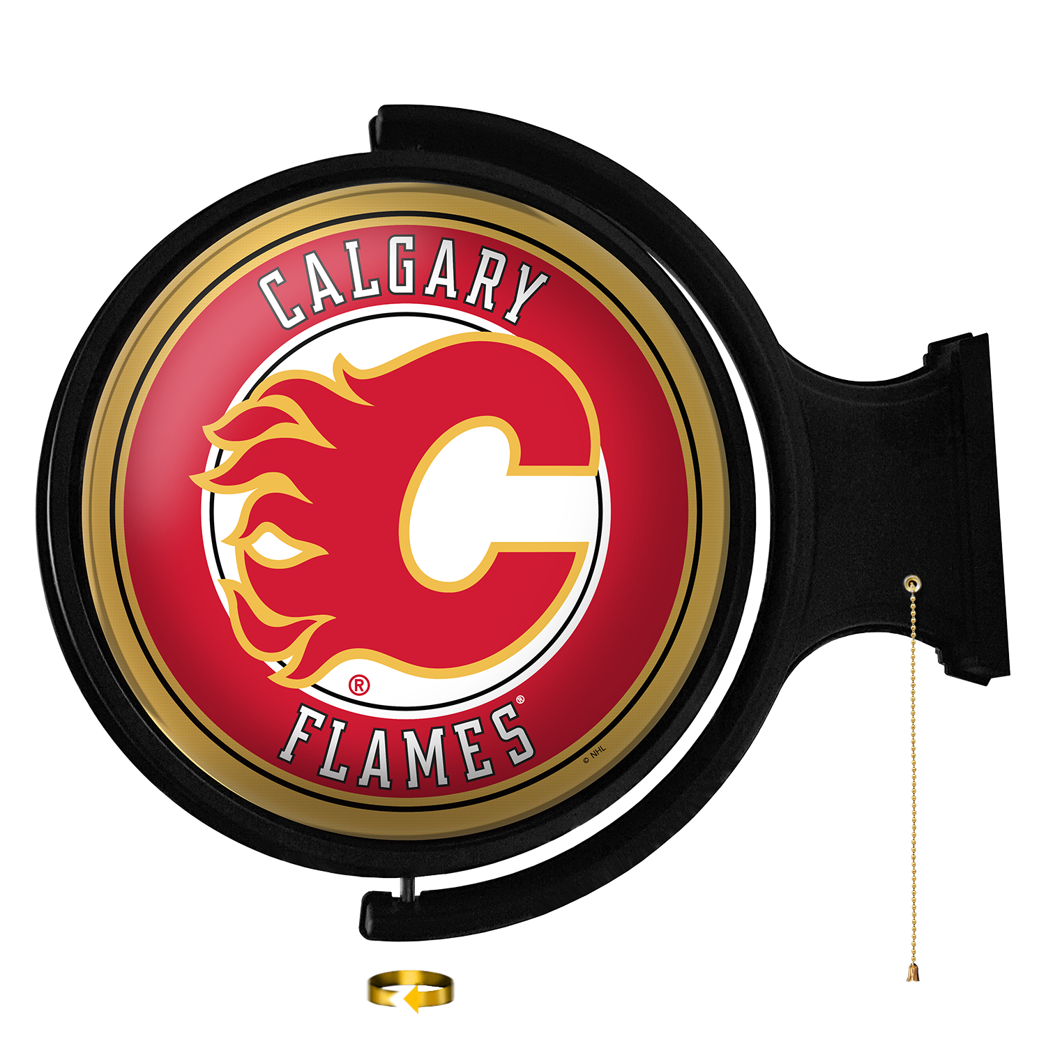 Calgary Flames Round Rotating Wall Sign