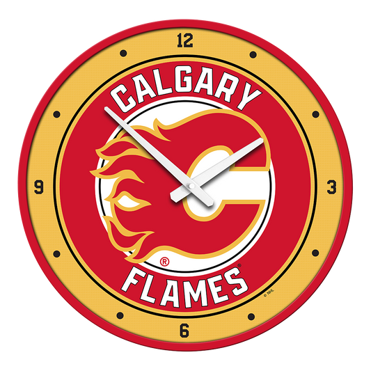 Calgary Flames Round Wall Clock