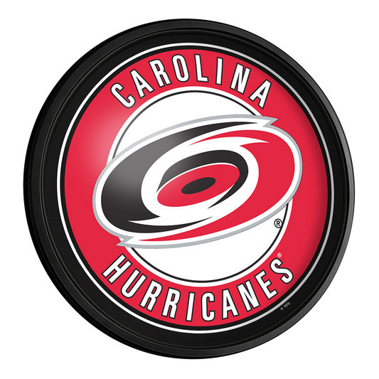 Carolina Hurricanes Slimline Round Lighted Wall Sign