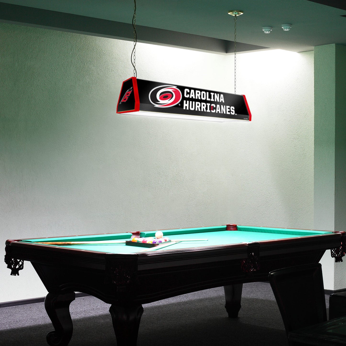 Carolina Hurricanes Standard Pool Table Light Room View