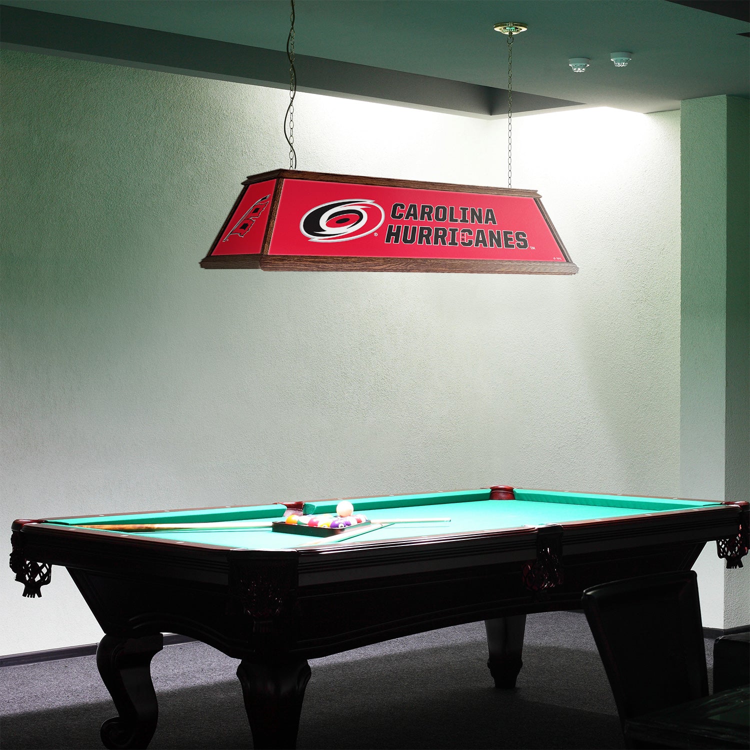 Carolina Hurricanes Premium Pool Table Light Room View