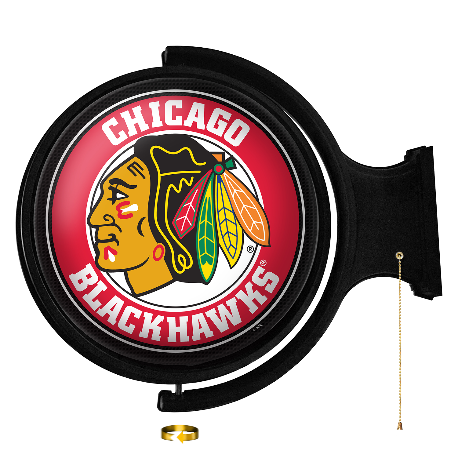 Chicago Blackhawks Round Rotating Wall Sign