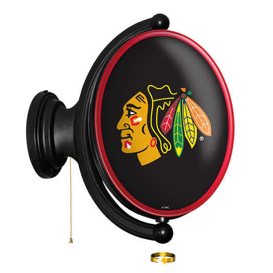 Chicago Blackhawks Oval Rotating Wall Sign