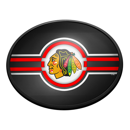 Chicago Blackhawks Slimline Oval Lighted Wall Sign