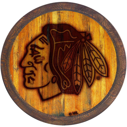 Chicago Blackhawks Branded Barrel Top Sign