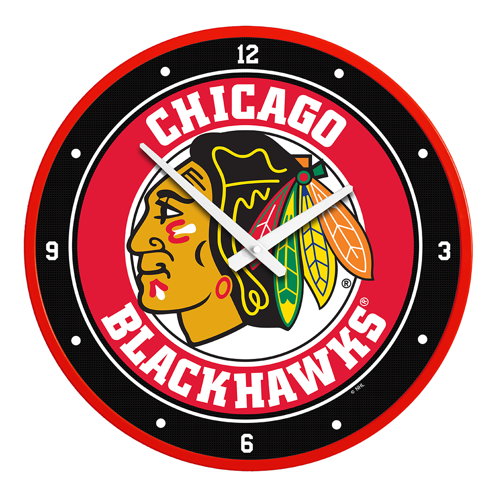 Chicago Blackhawks Round Wall Clock